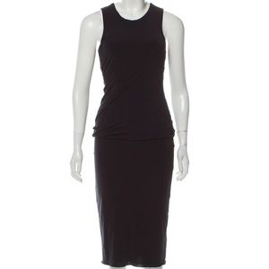Calvin Klein Collection Sleeveless Solid Black Midi Dress